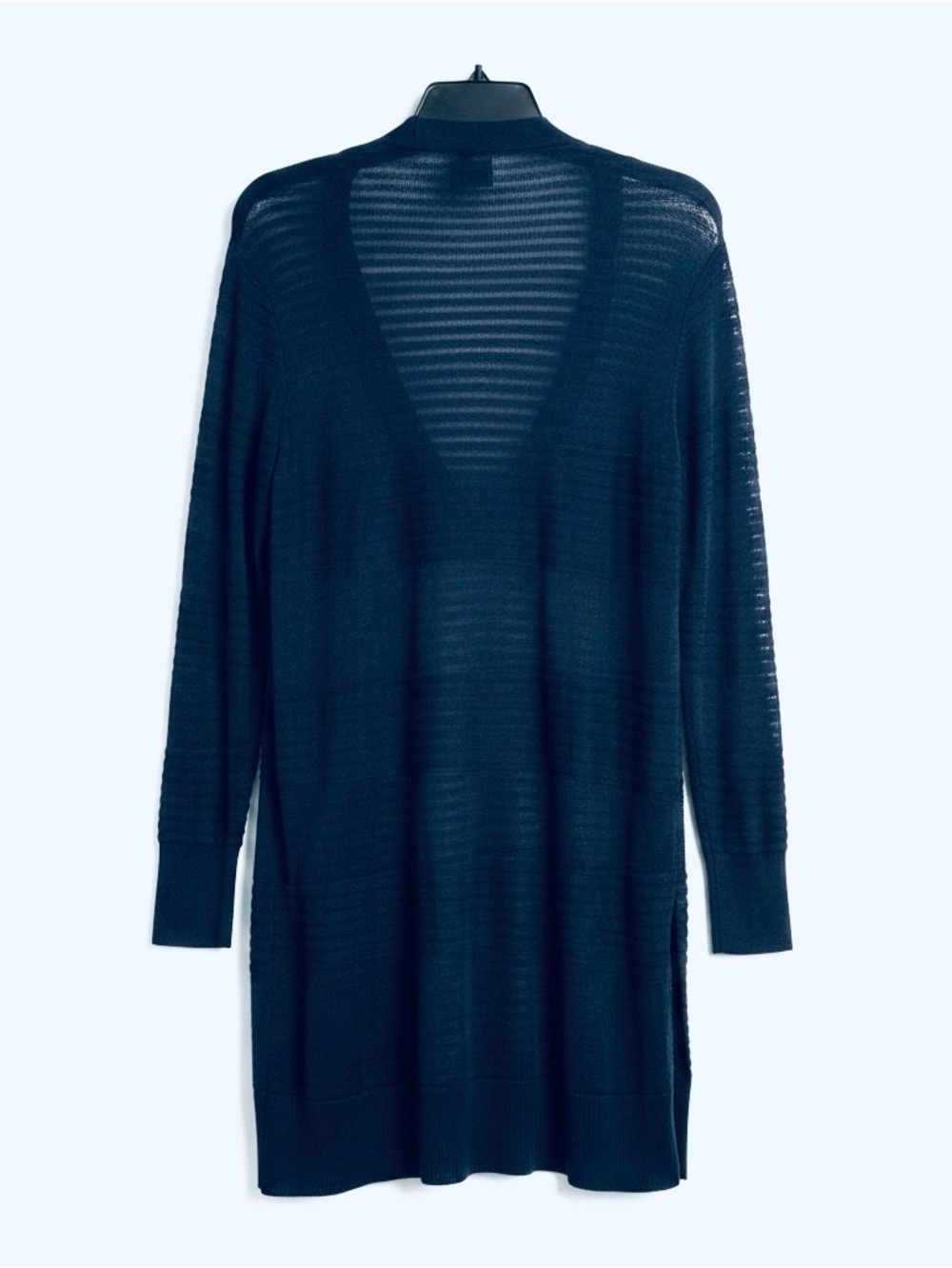 Cabi #5135 Classic Dark Navy Duster Cardigan Sweater Snap Front w/Pockets - Picture 3 of 8